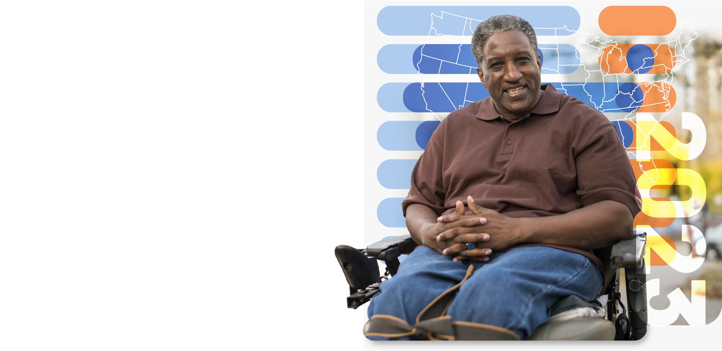 African American man in a wheelchair
